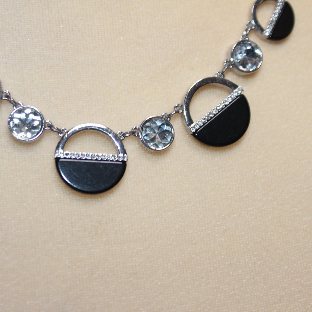 White House Black Market Black and Silver Necklace - Picture 3 of 6